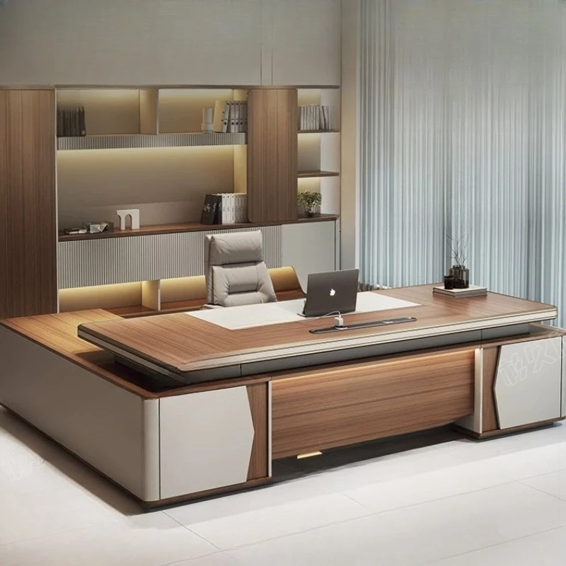 Luxury Design Office Desk Computer Modern European Nordic Office Desk Aesthetic Minimalist Meuble Bureau Commercial Furniture