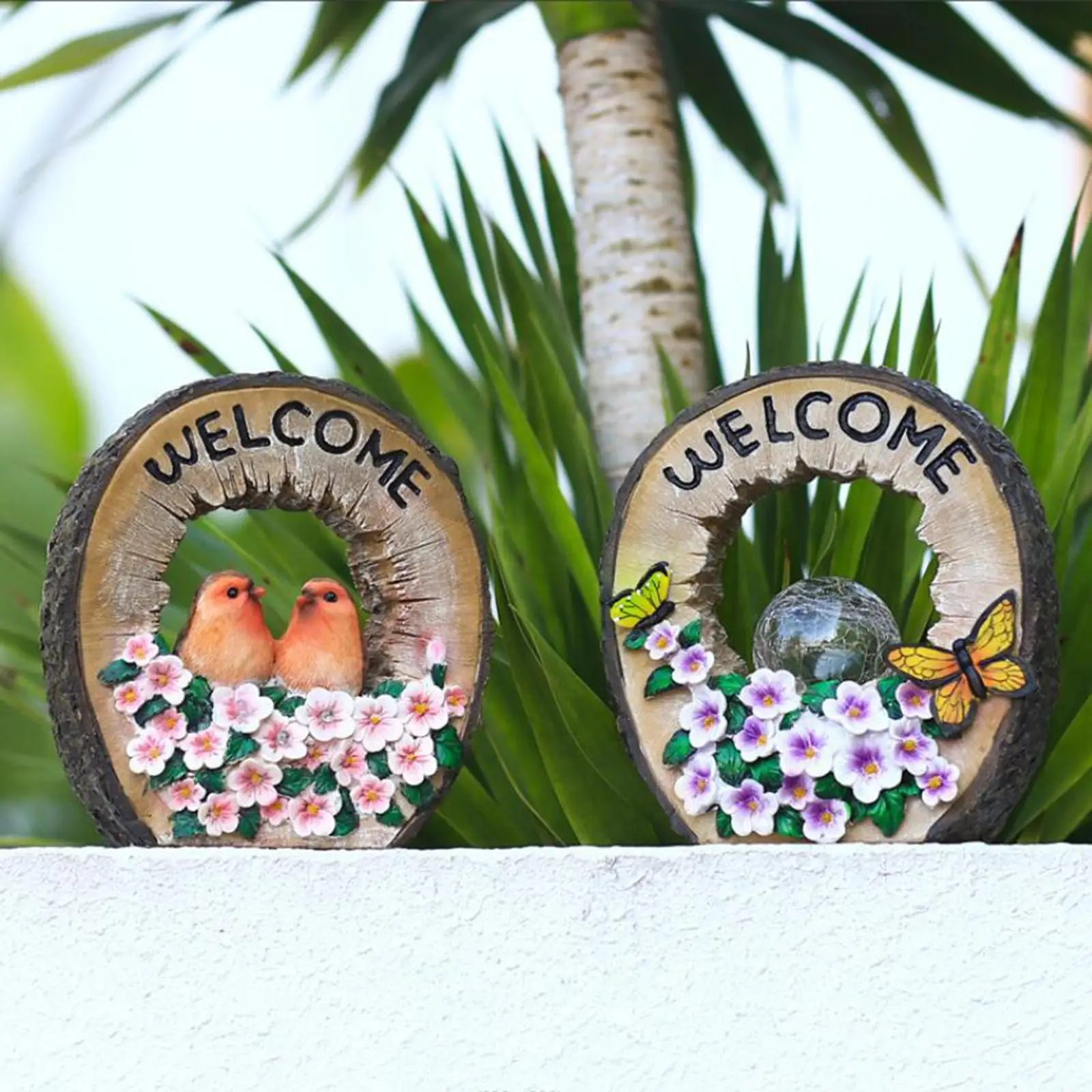 

Solar Powered , Resin Figurines Decorative, Waterproof Lawn Light Lamp Warm Lighting for Garden Yard Path Patio Landscape