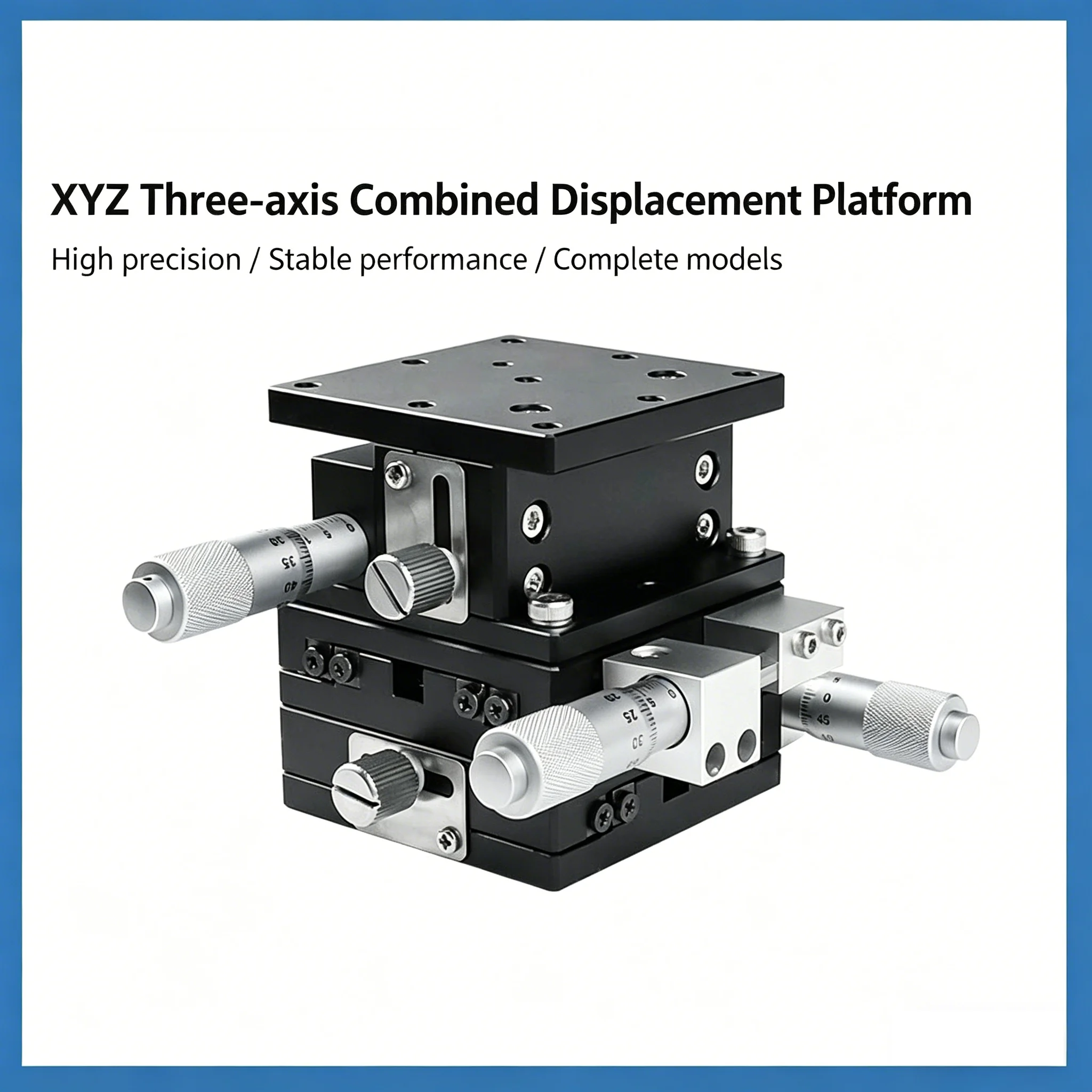 XYZ-axis Moving Horizontal Lifting Displacement Platform LD40/60 Manual Fine-tuning Small Precision Micro Sliding Table
