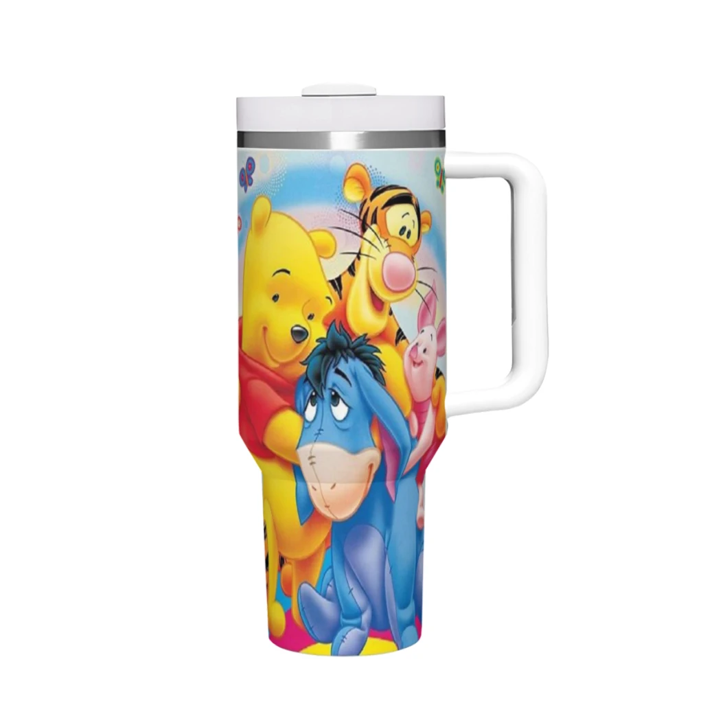 Winnie The Pooh And The Wind Blows 40 Oz Ultimate Tumbler with Handle and Straw Vacuum Insulated Tumbler