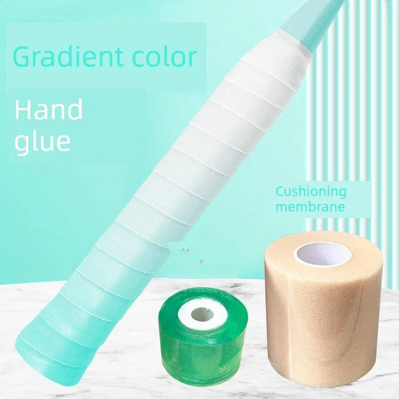 

Anti-Slip Sweat Absorbent Badminton Raet ip o Absorption Film Base Wrap Tennis Raet Dampening Set Tee Pieces