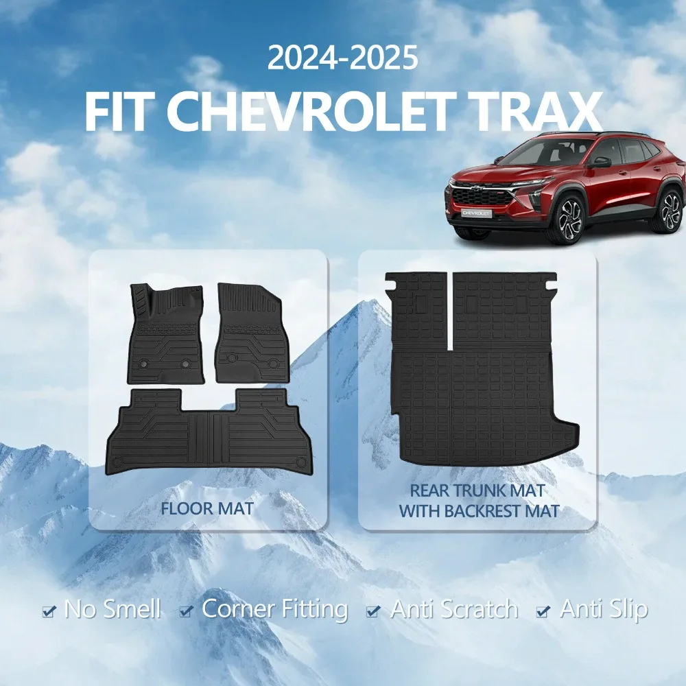 

For 2024-2025 Chevy Trax Cargo Liner Trunk Mat with Backrest Mats Floor Mats United States