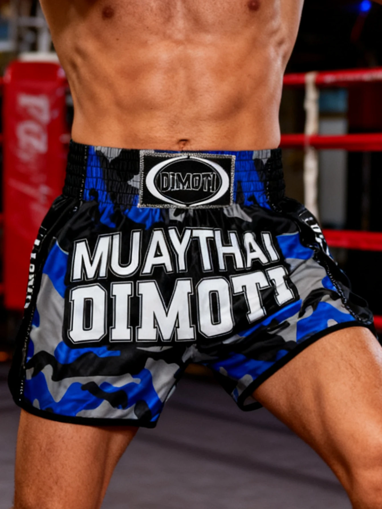 High-Waist Sports Shorts Boxing Fitness Shorts High-Elasticity Breathable Quick-Dry Fabric Sambo Jiu-Jitsu Training Shorts