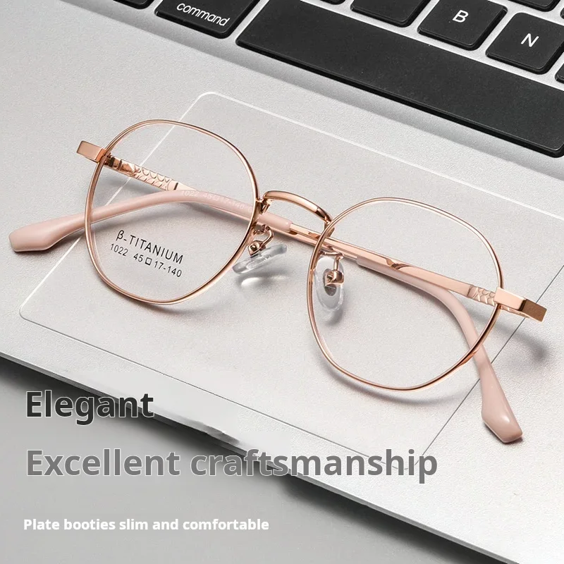 OLLYMURS, gafas Retro de aleación ovalada para mujer, tamaño pequeño, gafas graduadas ópticas ultraligeras a la moda para estudiantes, monturas para hombres 1022