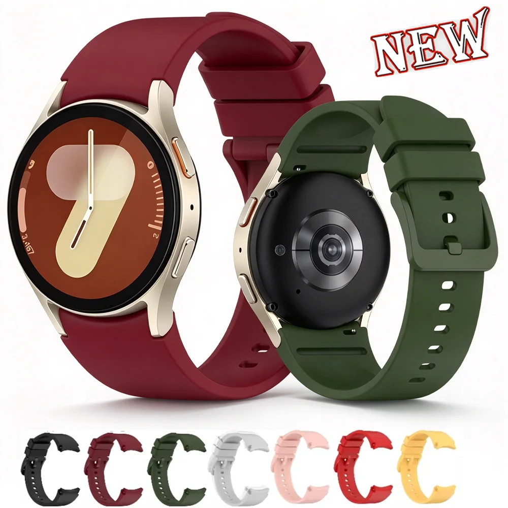 Original No Gap Silicone Strap for Samsung Galaxy Watch 7 6 5 4 FE 40mm 44mm Sports Bracelet Galaxy Watch 4 6 Classic 47mm 43mm