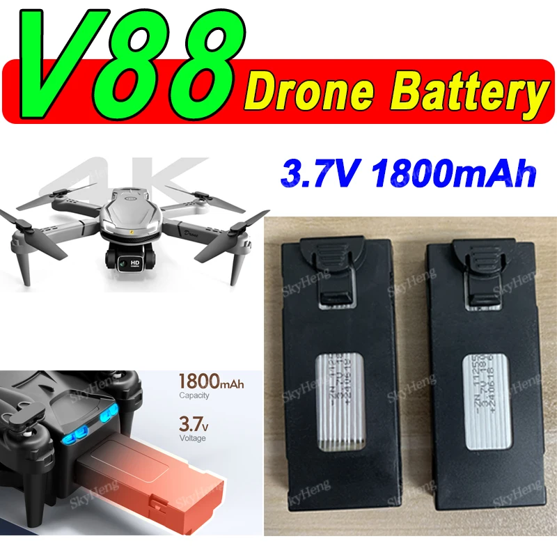 1-20PCS Batteria originale V88 3.7V 1800mAh per V88 8K 5G RC Qudcopter pare Batteria V88 Accessori parti