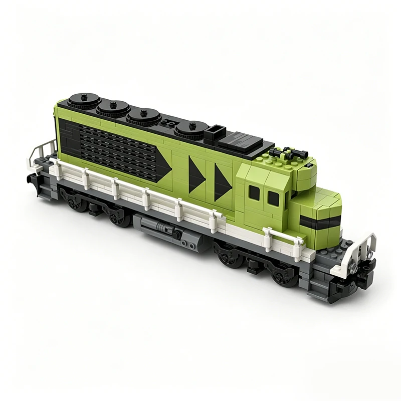 664PCS City Diesel Cargo Locomotive Train MOC Model Custom Building Blocks Assembly Creative Educational Toy Gift For Children