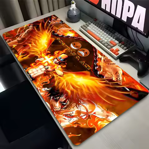 Anime Mouse Pad Gaming Accessories Carpet Gamer Keyboard Desk Mat O-one P-piece Portgas D Ace Non-Slip Laptop Notebook Mousepad