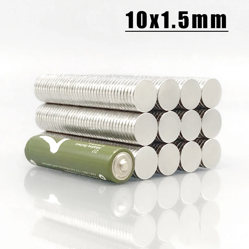 10*1.5mm Magnet 20-1000pcs N35 NdFeB Permanent Magnetic Imanes Neodymium Magnet Fridge Magnets 10x1.5mm Magnet Accessory