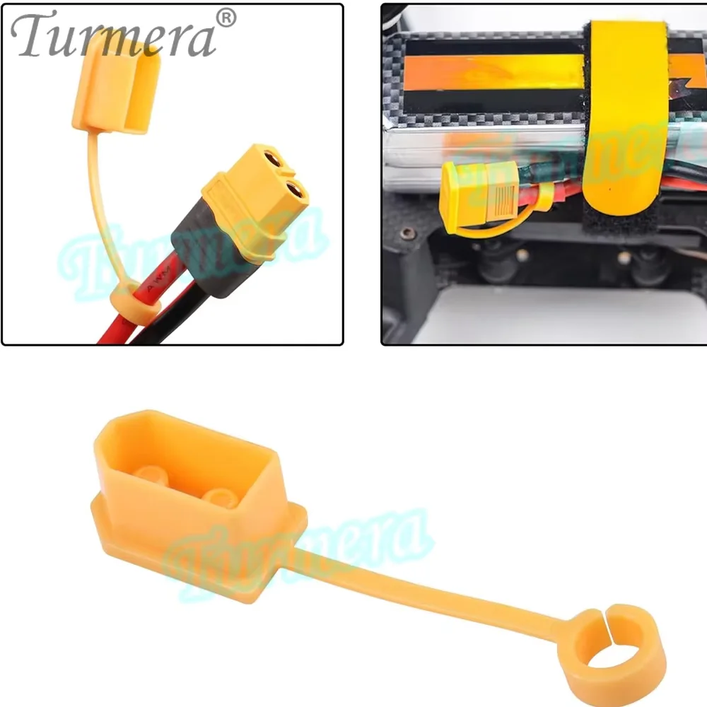 Turmera XT60 Connector Male Female with Heat Shrink 30mm Length 16AWG 30A Fuse Cable for 12V 24V 48V E-bike or Air Drone Diy Use