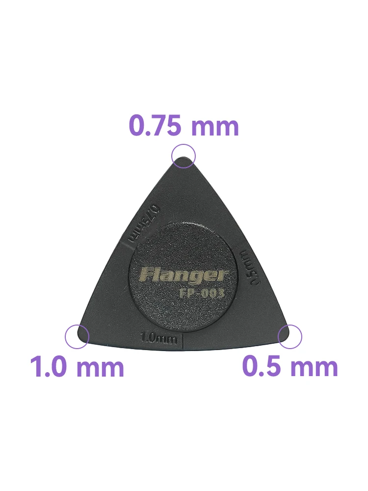 Plettri per chitarra 3 in 1 spessore Triangolo 0,5/0,75/1,0 mm PC + plettro ABS Accessori per chitarra Flanger FP-003