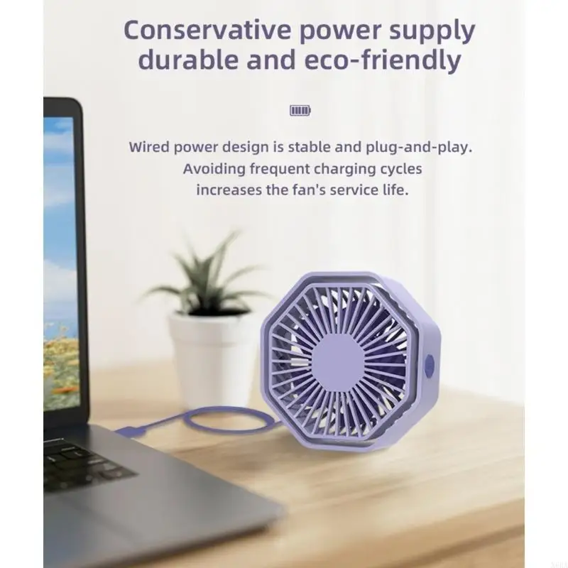 

X6ha USB -вентилятор Mini Desk Fan 3 Скорость Вращающийся сильный ветровой настольный столик охлаждающий вентилятор