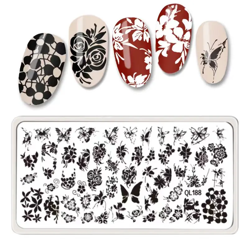 1Pcs Summer Pattern Mermaid Template Nail Art Stamping Plate Manicure Nail Stamping Plate Image Painting DIY Nail Decal