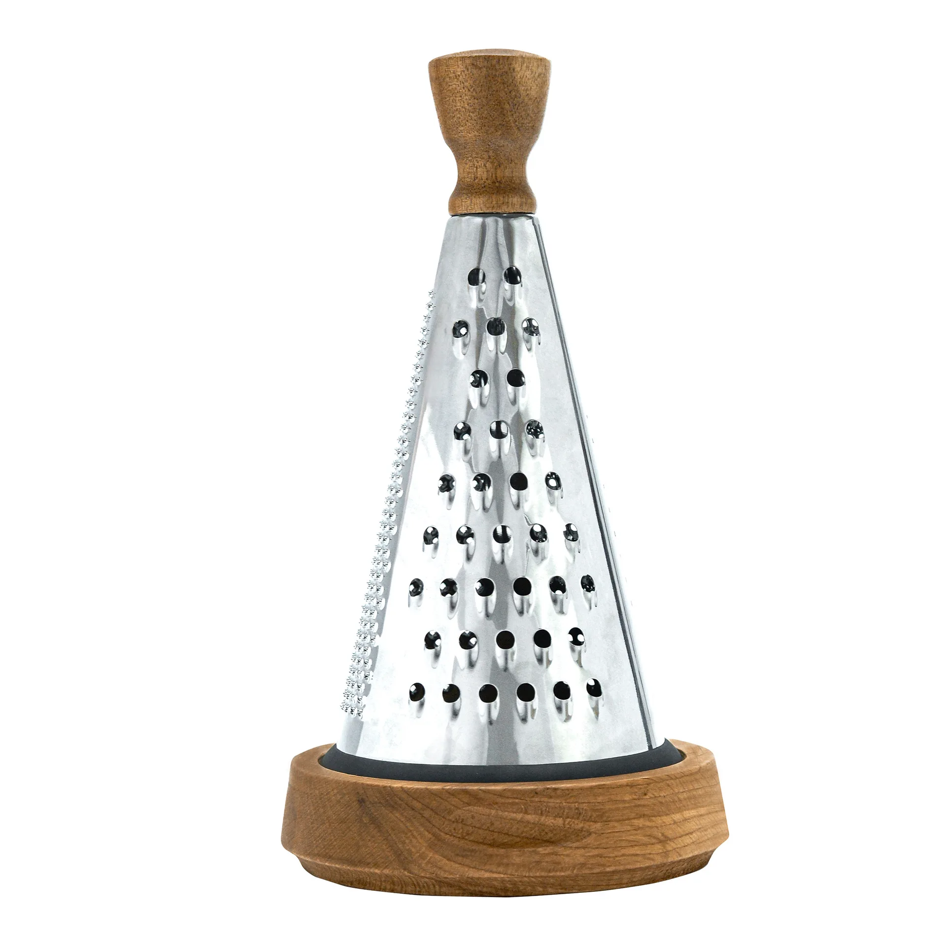 

Конусная терка для сыра с ручкой Терка для сыра из нержавеющей стали с деревянной ручкой для овощей, фруктов