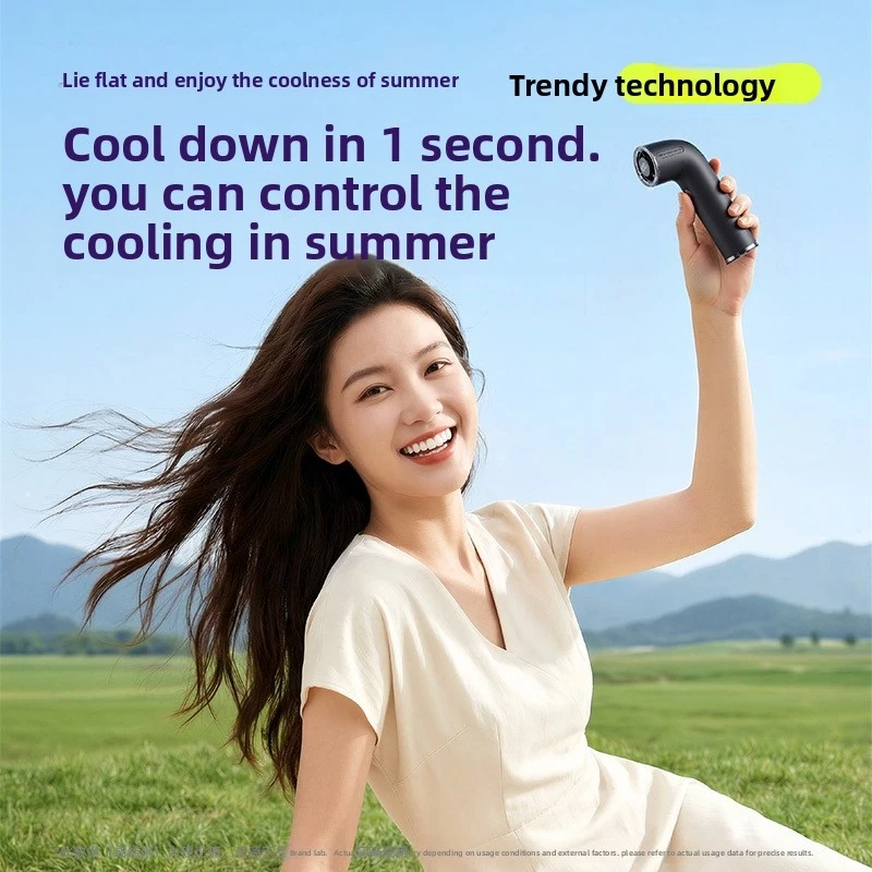 

2026 NEW Curved Portable Fan, High Speed Digital Display Mini Cooling Fan, Ideal for Dorm Office Outdoor Travel Home Gift