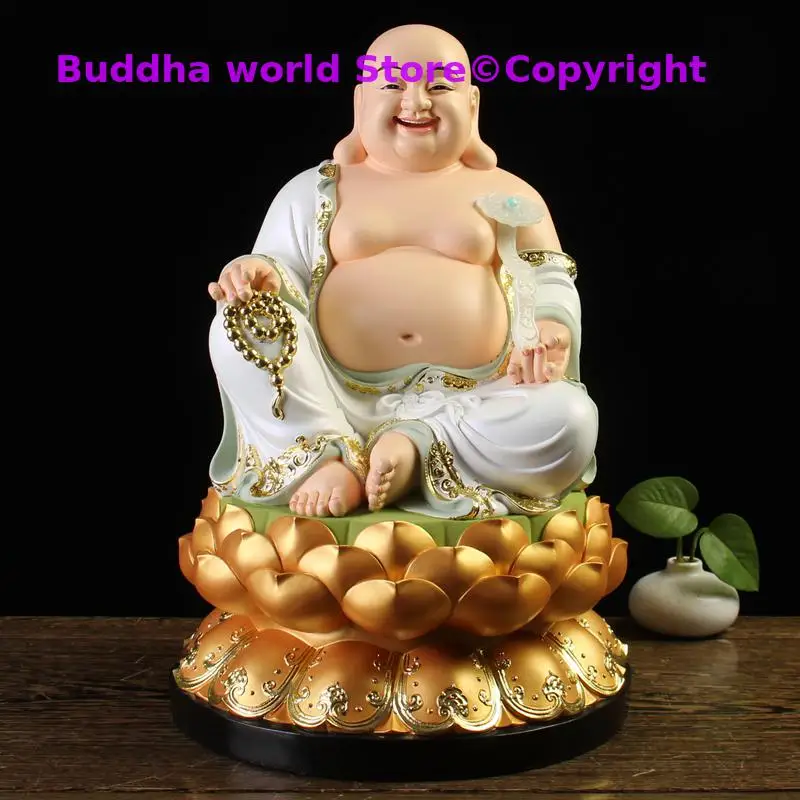 Indonesia Thailand Maitreya God of wealth CAI SHEN BUDDHA figure home Altar shop Worship efficacious Talisman Mascot statue