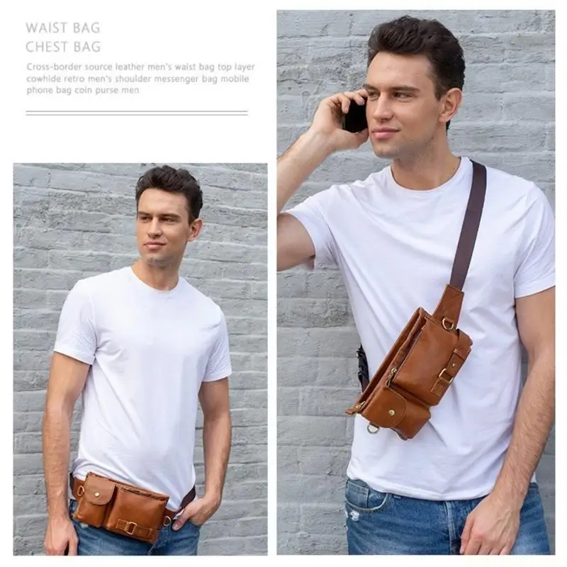 

X90D поясные сумки через плечо, мужские нагрудные сумки, уличная кожаная поясная сумка, чехол для телефона