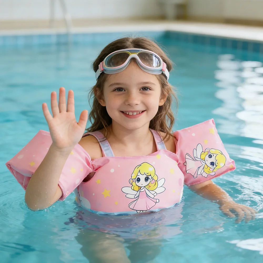 

Children's Swimming Non-inflatable Buoyancy Suit Auxiliary Water Sleeve Swimming Buoyancy Vest Foam Arm Ring Fresh Green