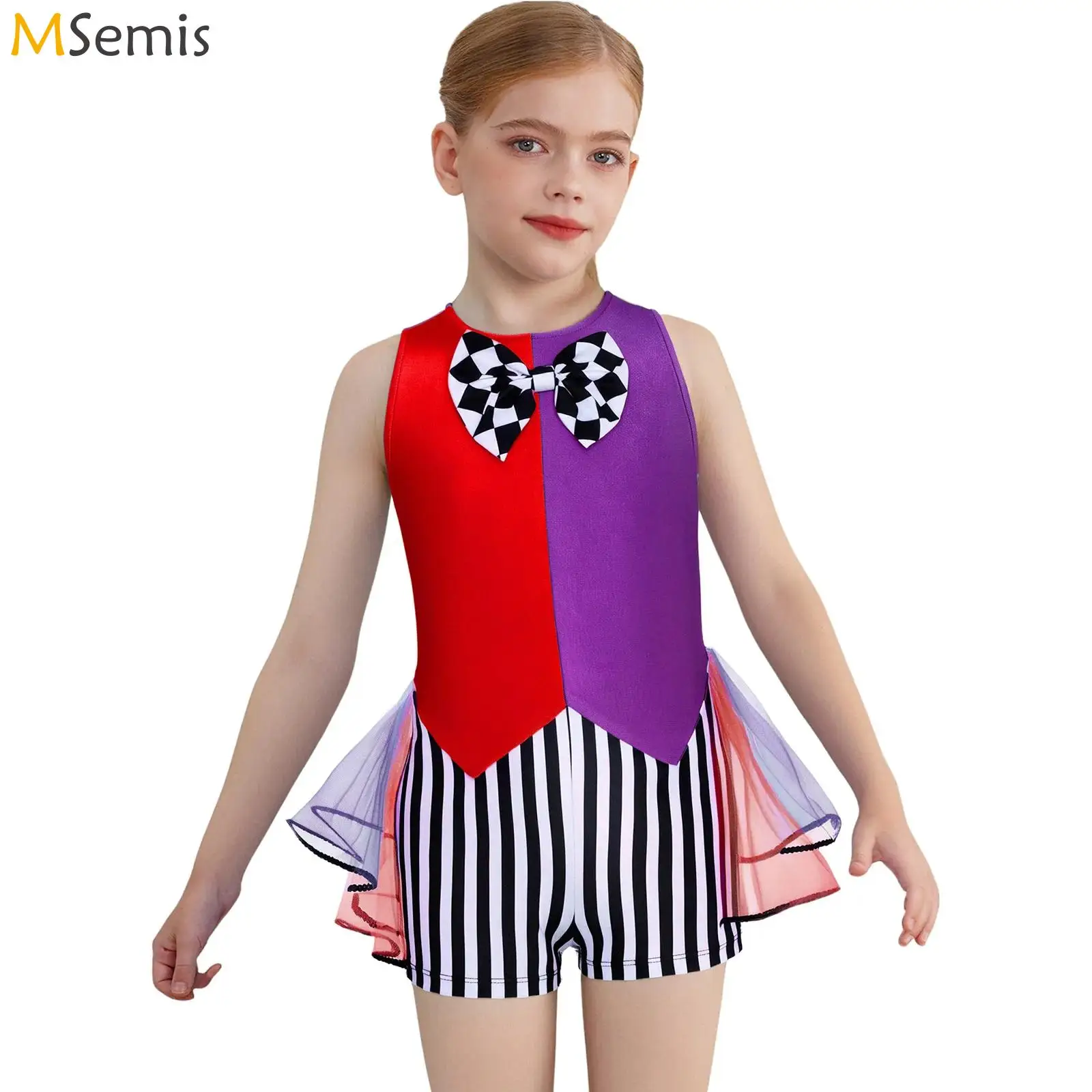 Disfraz de maestro de ceremonias de circo para niña, traje de tutú de tablero de ajedrez de baile Showman Majorette, disfraces de Cosplay de domador de leones para Halloween y Carnaval