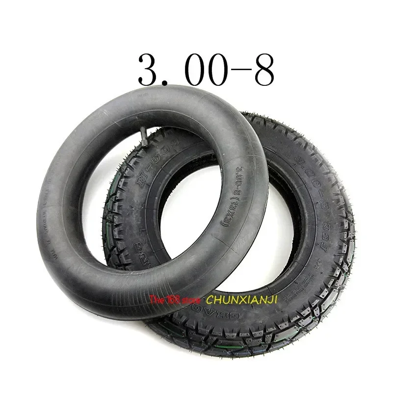 High Quality 3.00-8 / 300-8 Tire  Inner Tube 4PR Tyre Fits Gas and Electric Scooters Warehouse Vehicles Mini Motorcycle