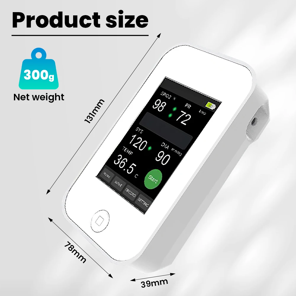 Portable Veterinary Monitoring Device End-tidal Capnograph With Pet Vet Etco2 Sensor for Vital Sign Monitor