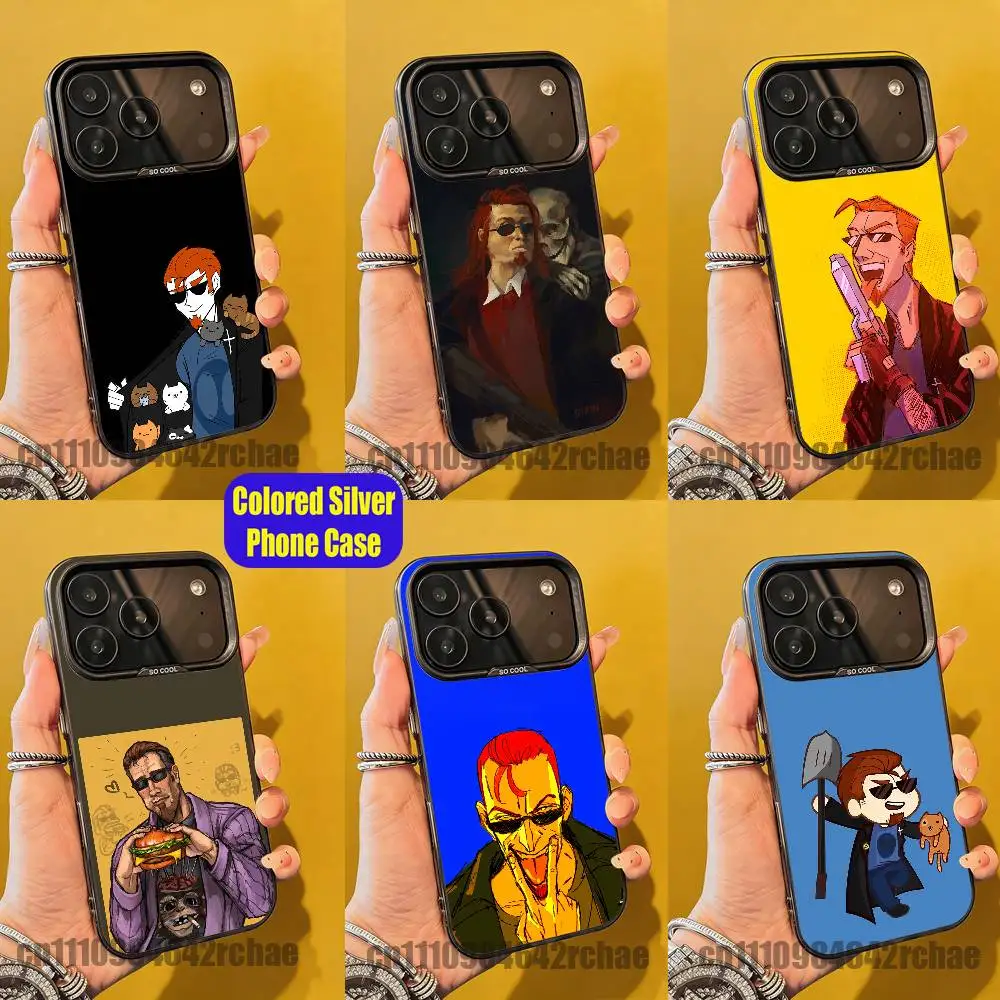 

For The P-Postal D-Dude Phone Case iPhone 15,12,11,14,13,16,17,E,Max,Plus,Air,Pro,Mini Custom Color Silver Cover