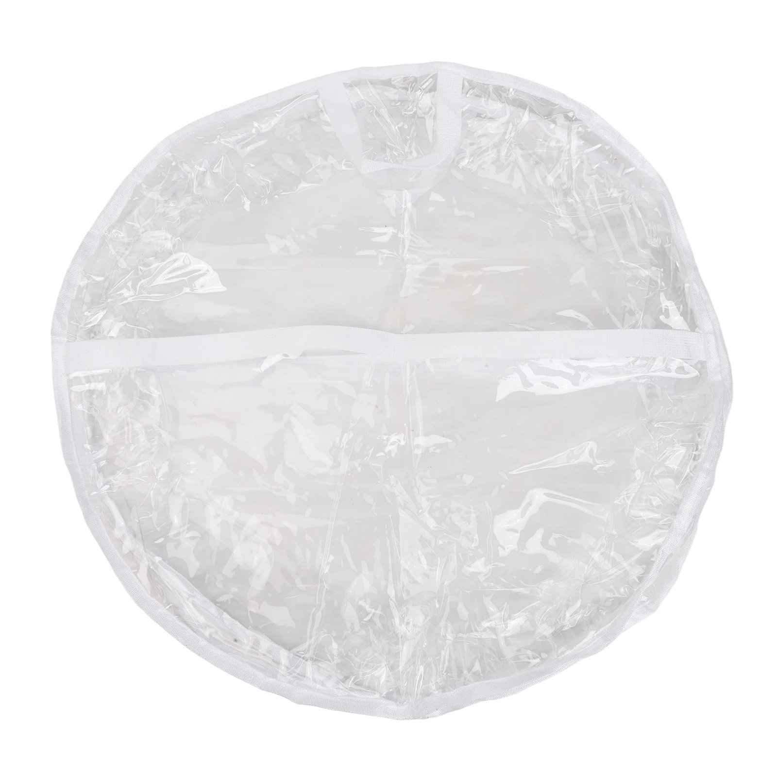 1PC Round Lightweight PVC Transparent Double-zipper Christmas Wreath Storage Bag  Waterproof Clear Safety Pouch