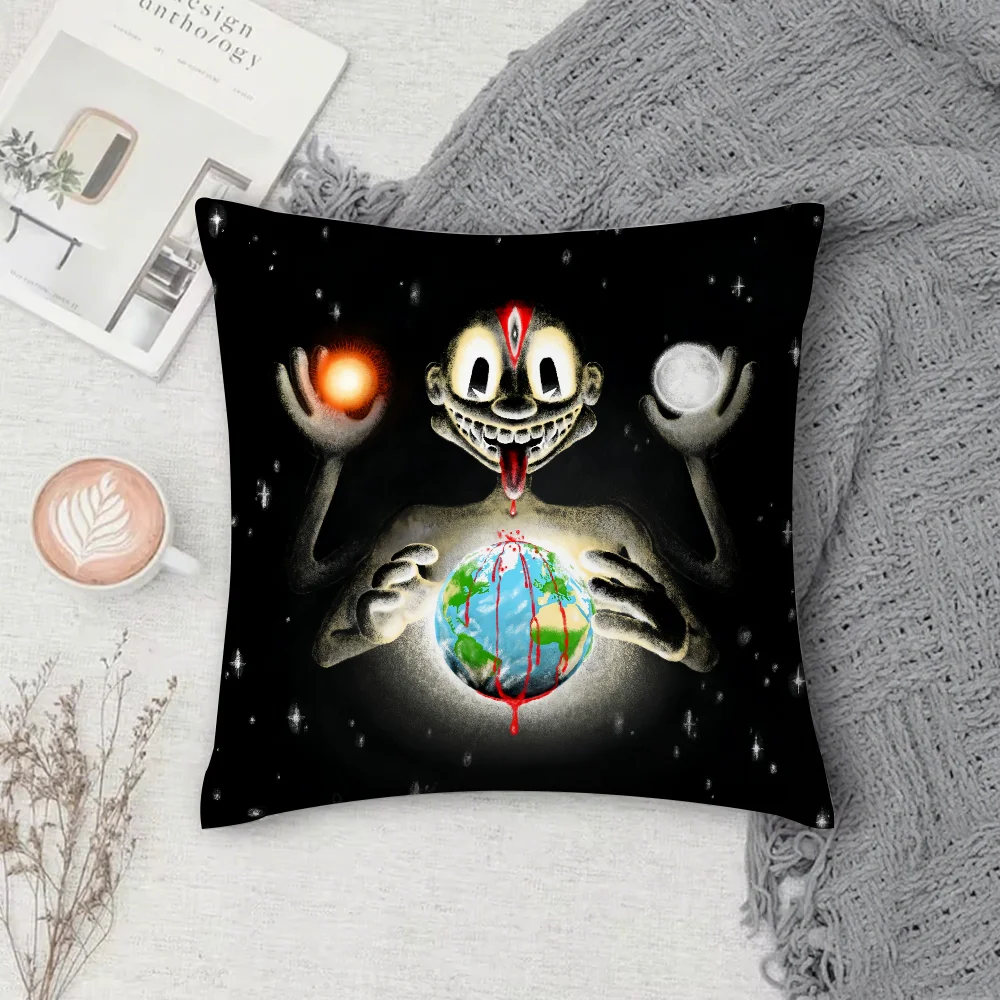 

Наволочка для подушки в стиле хип-хоп с изображением Lil D-Darkie, квадратная, с двусторонней печатью, из короткого плюша, для дивана, спальни, прикроватная подушка