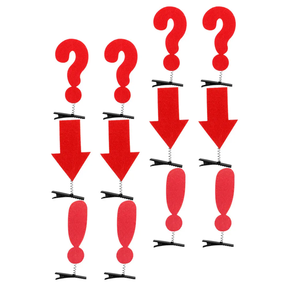 

12pcs Photo Girls Headpiece Clip Red Symbol Clips Barrettes Girls Hairstyles Durable Cartoon Novelty Party Accessories