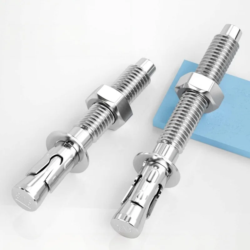1Pc 304 Stainless Steel Wedge Anchor Through Bolt M6-M16 Internal Expansion Gecko Screw for Concrete and Auto Repair Fixing