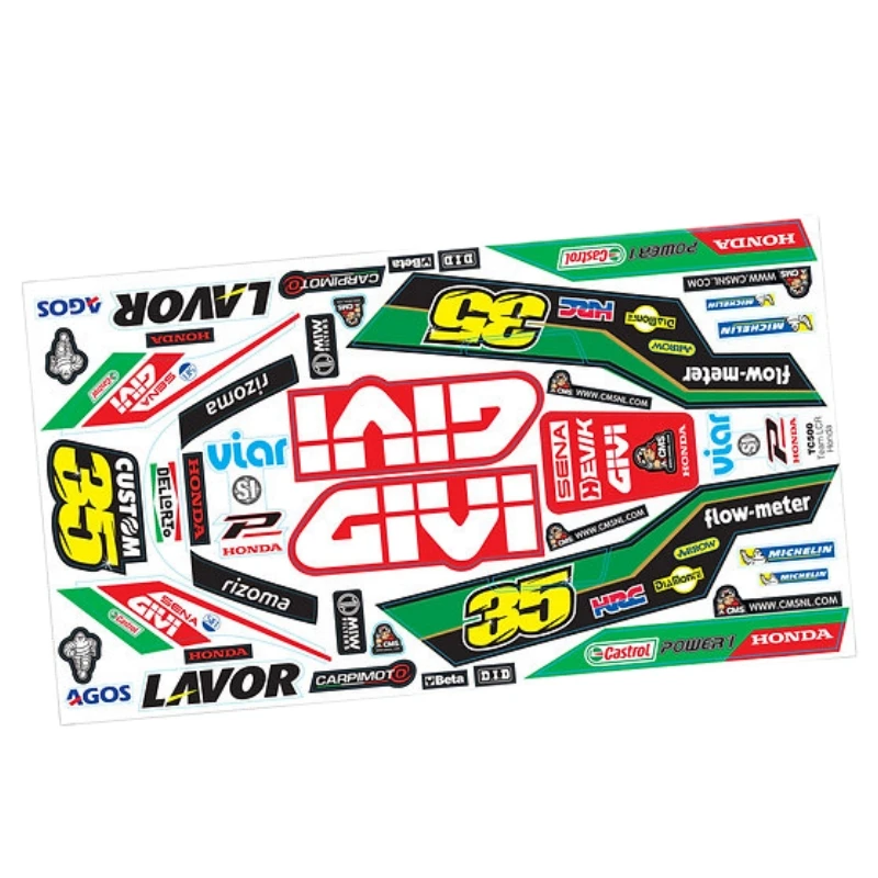 Kyosho 1/8 Honda NSR500 bicicleta/RC motocicleta pegatina insignia calcomanía