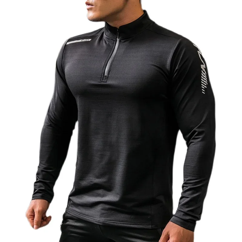 Camicia a compressione Dry Fit da uomo Rashgard Fitness Maniche lunghe Camicia da corsa Maglietta da palestra da uomo Maglia da calcio Abbigliamento