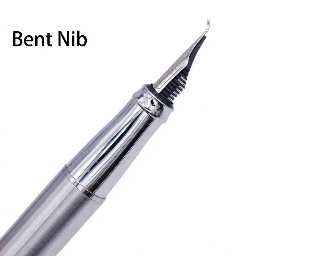 209 الصلب Fude الخط قلم حبر عازمة بنك الاستثمار القومي الفضة النقية اللون الكتابة هدية القلم للرسم/المكتب/المنزل