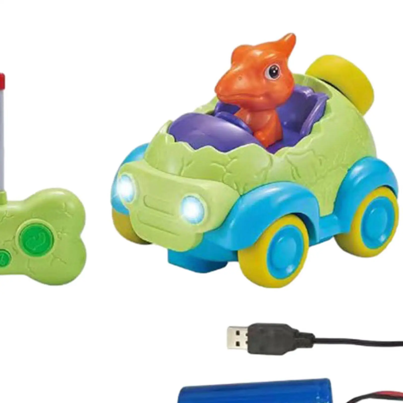 Dino Remote Control Car with LED Light and Music Simulated Dinosaur Toys Remote