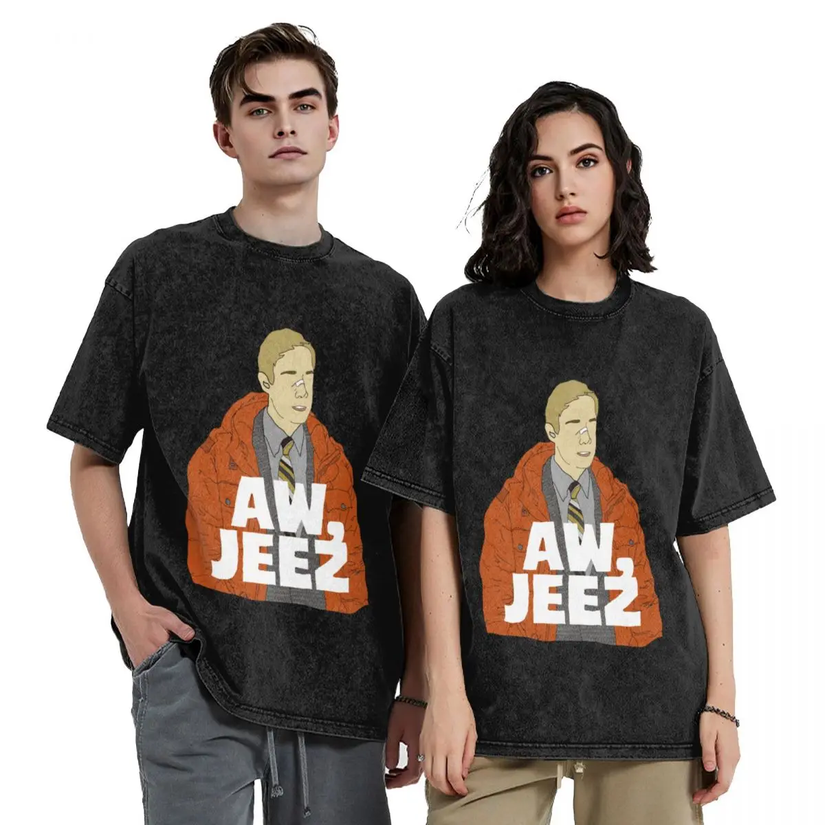 

Aw, Jeez. T-Shirt funny shirt cotton new edition oversized t shirt sweat tshirts for men