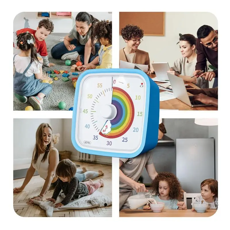 A04G-Children's Cartoon Alarm Clock Electronic Clock Multifunctional Student Visual Timer Kitchen Timer Easy Install