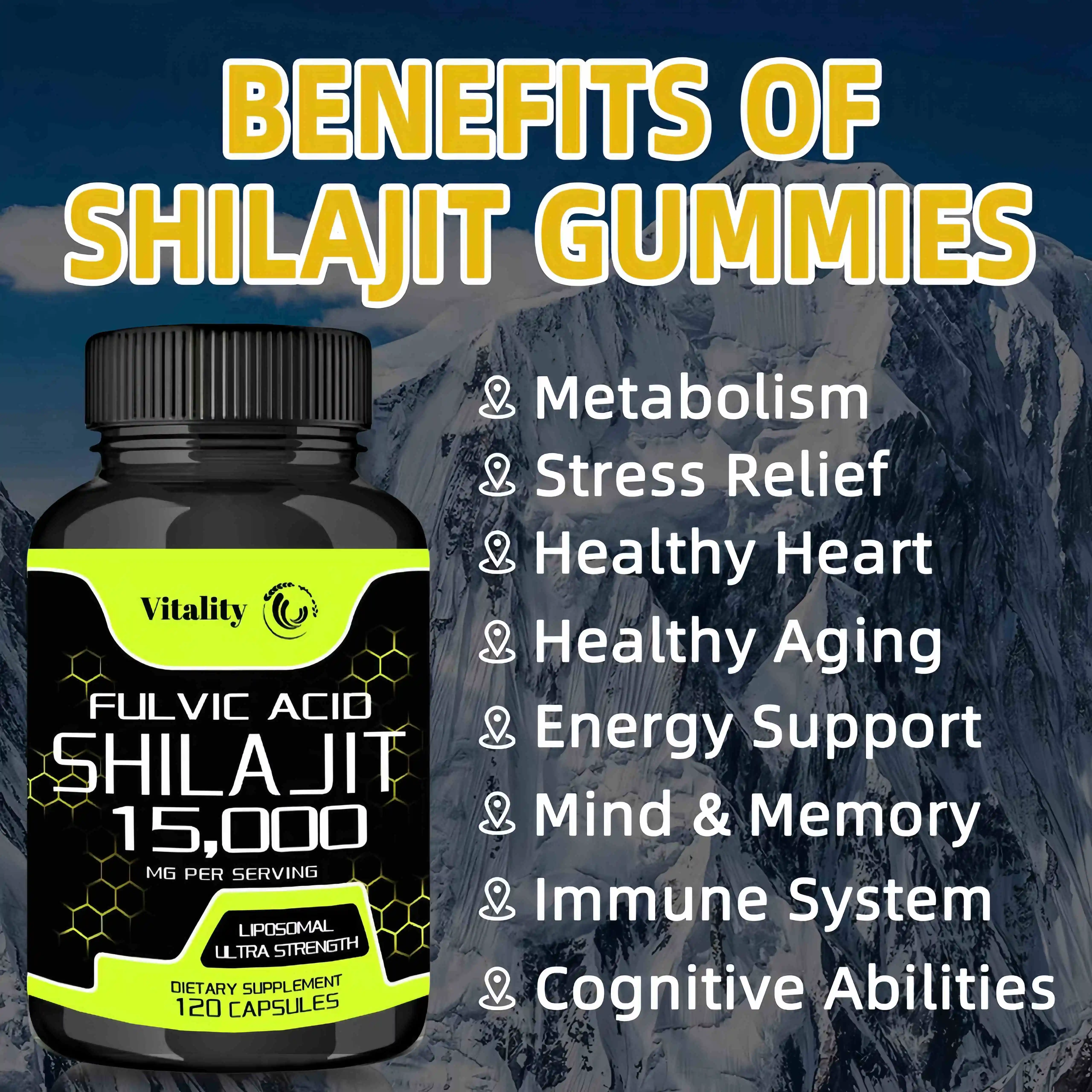 Pure Organic Shilajit Supplement - Fulvic Acid & Trace Minerals for Men and Women, Energy & Cognitive Bone Immune Health