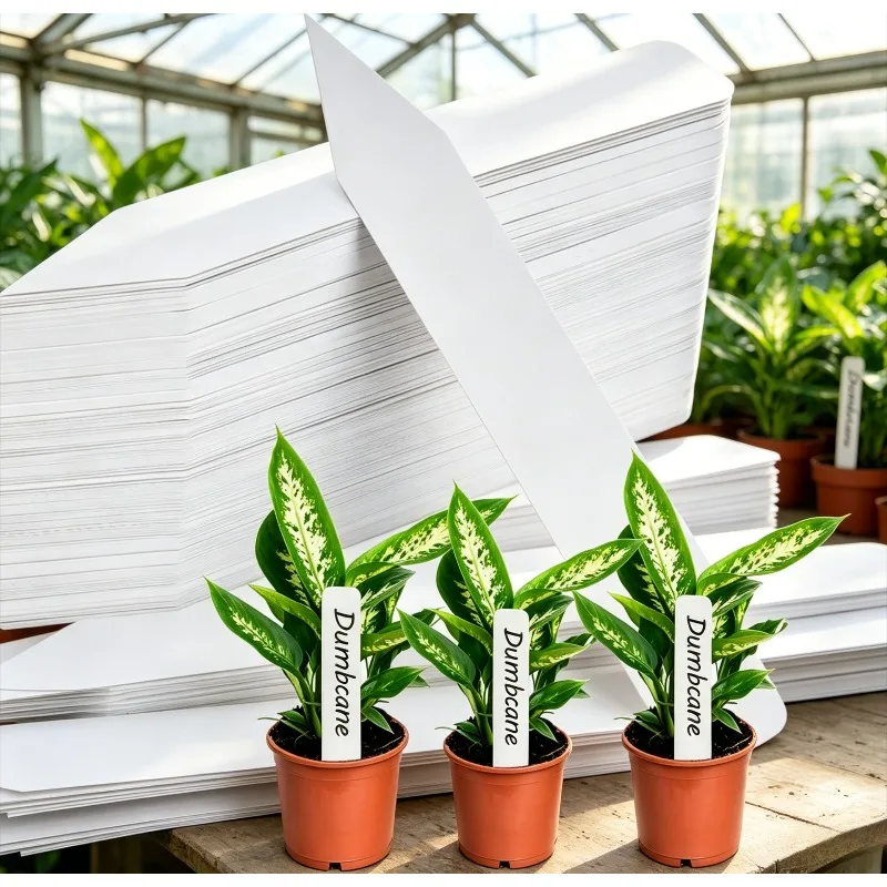 100pcs Garden Plant Labels for Outdoor Garden, Plant Markers for Garden Waterproof, Plant Tags for Gardeners,White