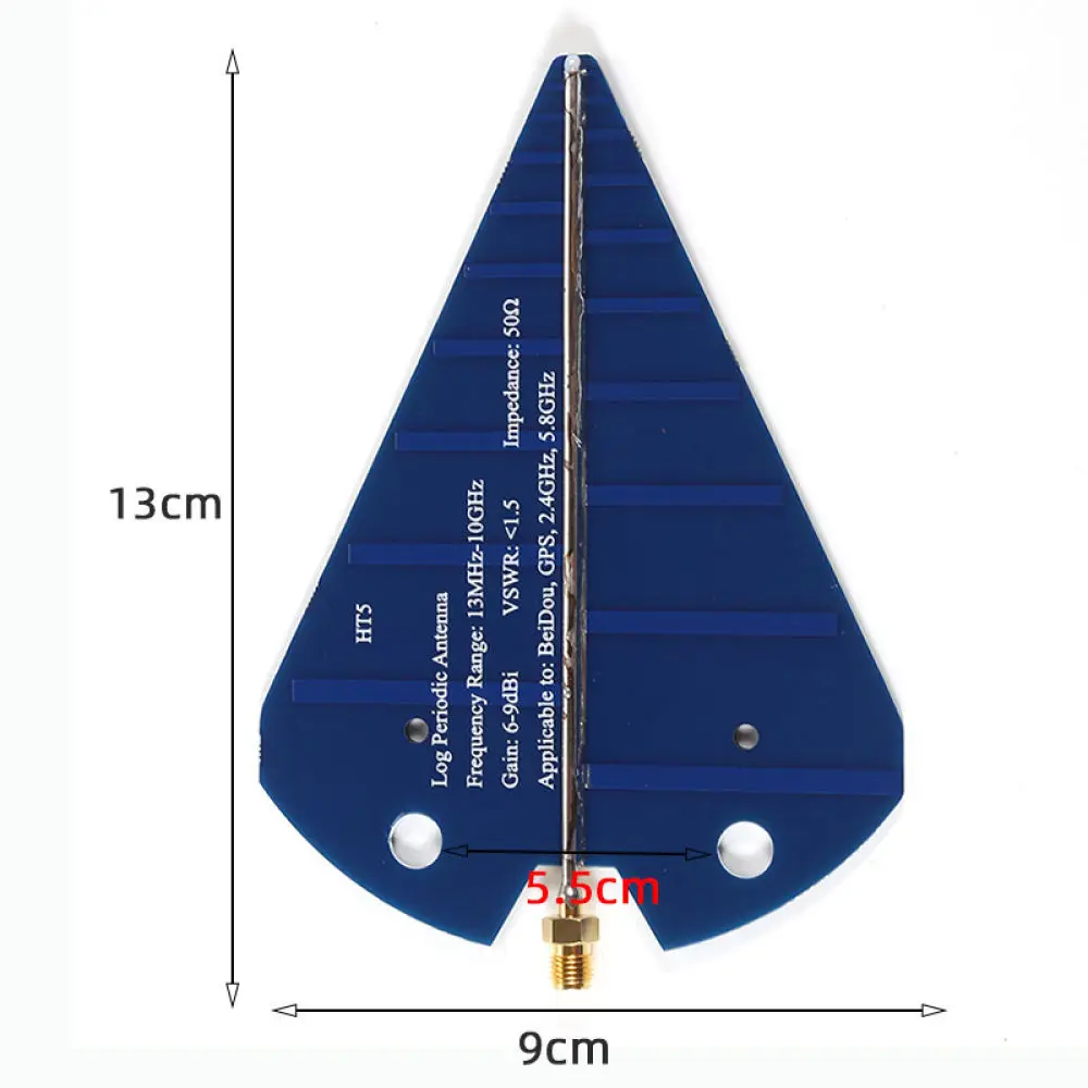 HT5 UWB High Gain Antenna 1300MHz 10GHz Wideband Directional Receiver For Wireless Radio Frequency Application