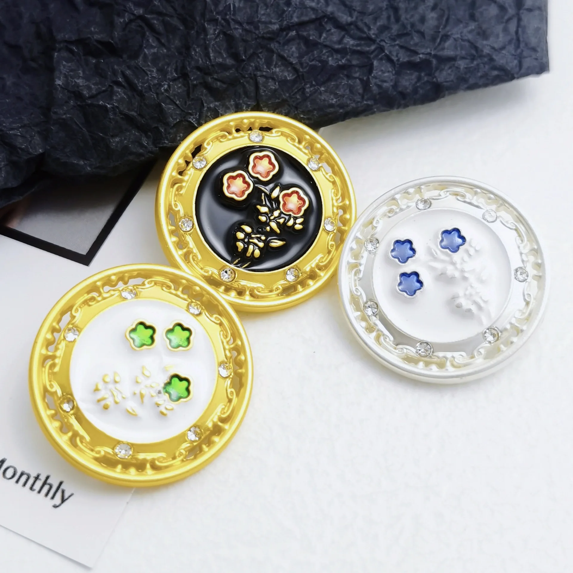 10Pcs Cheongsam Buttons Luxcy Shirt Buttons High-end Retro Chinese Style Hanfu Decor Metal Buckle Accessories