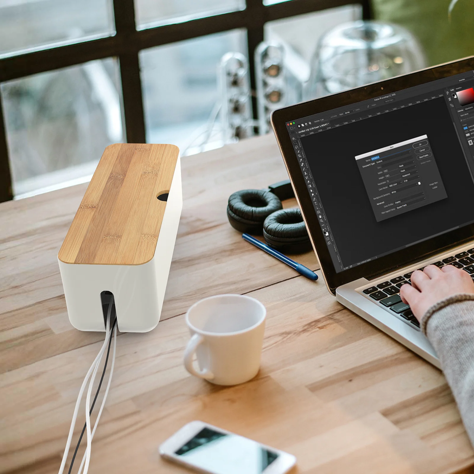 

Cable Storage Strip ganizer Charging Cord Management Desk Home Office Dustproof Cover Small Items Holder