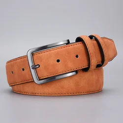 Leisure  Vintage Mens PU Leather Belts Luxury Famous Brand Designer Male Strap Black Belts For Men Jean Pants Waistband