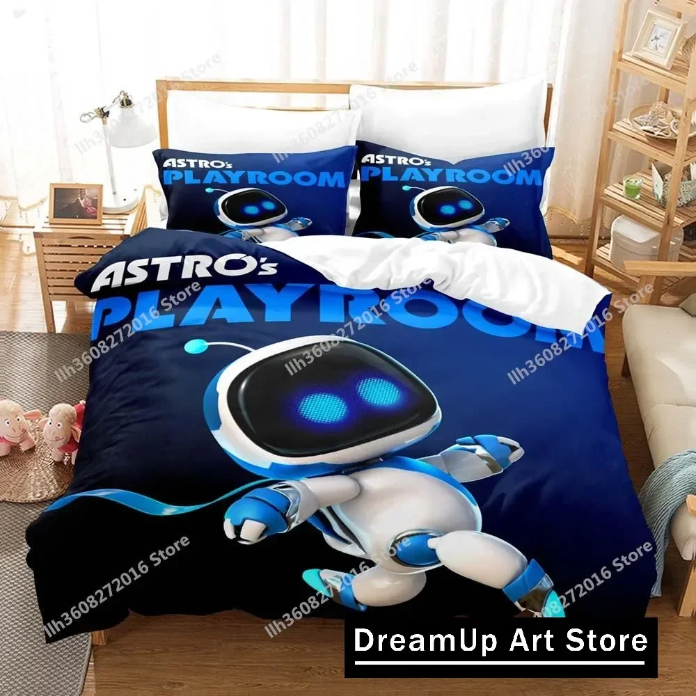 3D Print Fashion Game ASTRO BOT Bedding Set Boys Girls Twin Queen Full Size Duvet Cover Pillowcase Bed Adult Bedroom