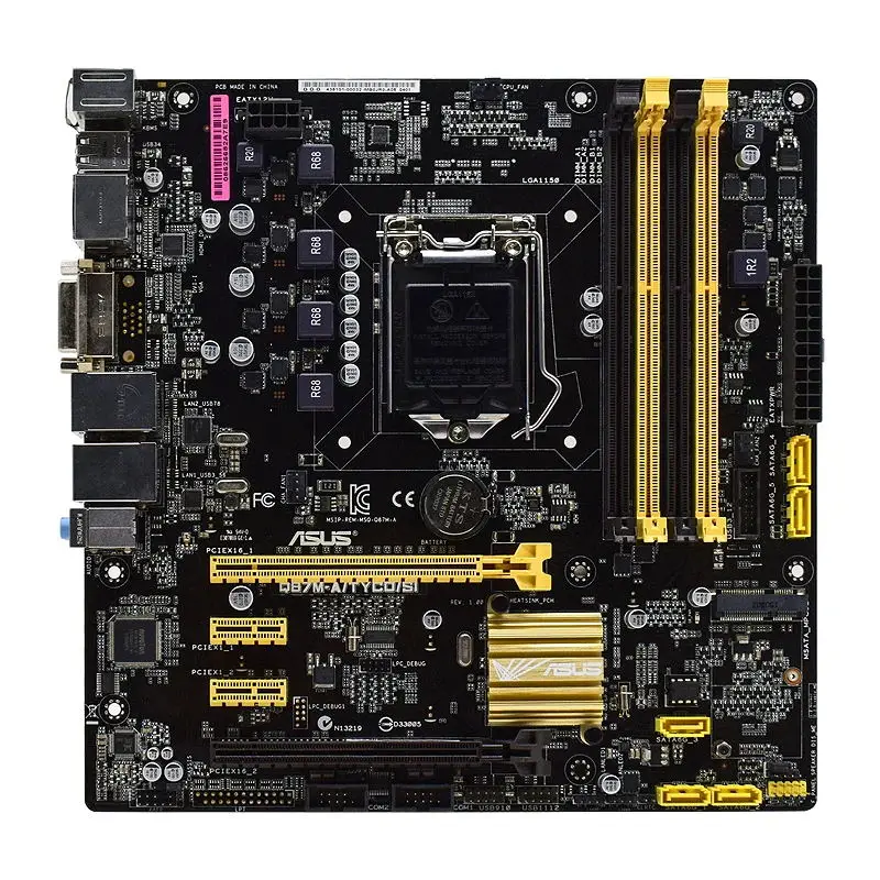 Imagem -03 - Placa-mãe Asus Q87m-a Tyco si Intel ® Soquete Q87 Lga 1150 com Suporte para I54570 4770 4790 I4170 4370 Cpu Ddr3 32gb Micro Atx