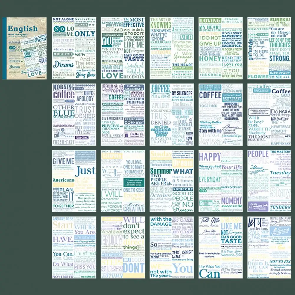 ヴィンテージプランナーのスクラップブッキングペーパー、ヒーリングクラフト、装飾プランナー、部屋の装飾、20個