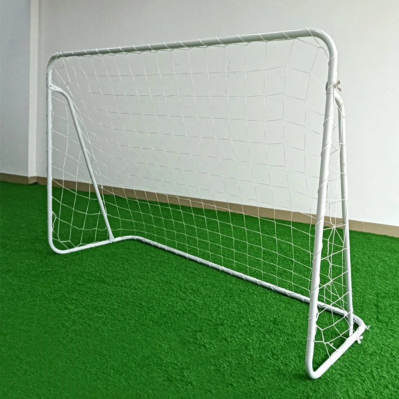 ポータブルスチール製サッカーゴールセット、リバウンダートレーニングネットとアジリティサッカーコーン付き、トレーニングと試合用のサッカー用品