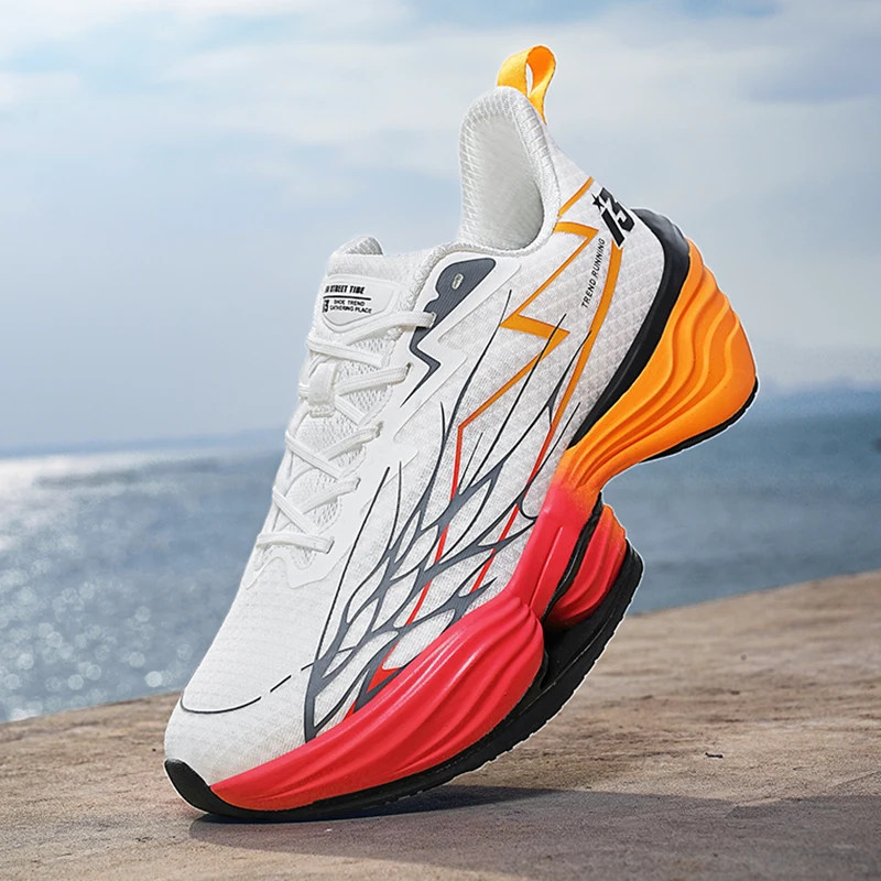 

2025 New Marathon Air Cushion Men Sports Running Shoes Breathable Lightweight Women's Comfortable Athletic Nonskid Sneakers