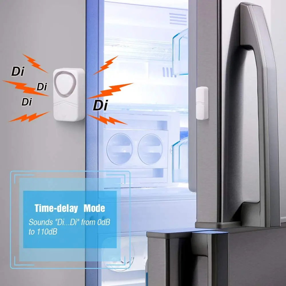 Imagem -03 - Wsdcam 4-em1 Sensor da Janela da Porta Alarme de Segurança Som Porta Aberta Fechado Detectores 110db Sensor Magnético Alarme de Porta sem Fio