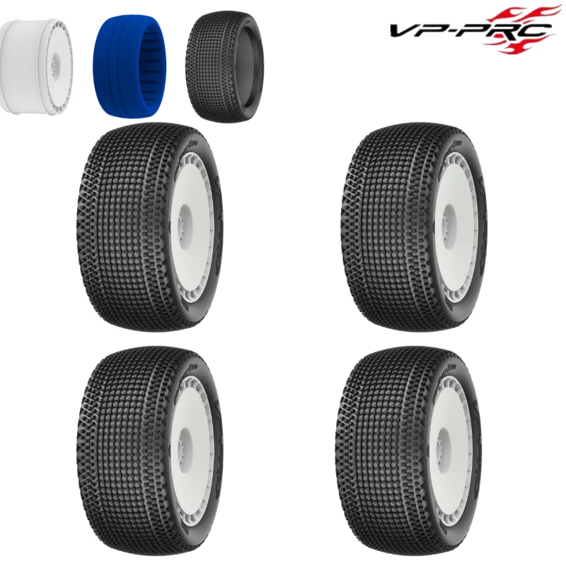 VP PRO 4PC 1/8 Truggy Tire Recreational All Glue Medium Hard 17mm