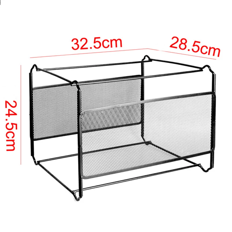 A4 Mesh Metalen Bestand Organizer Box Hangende Bestandsmap Box Bureau Opslag Houder Plankhouder Opslag Voor Office Home